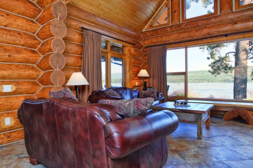 Log Cabin Living Room View
