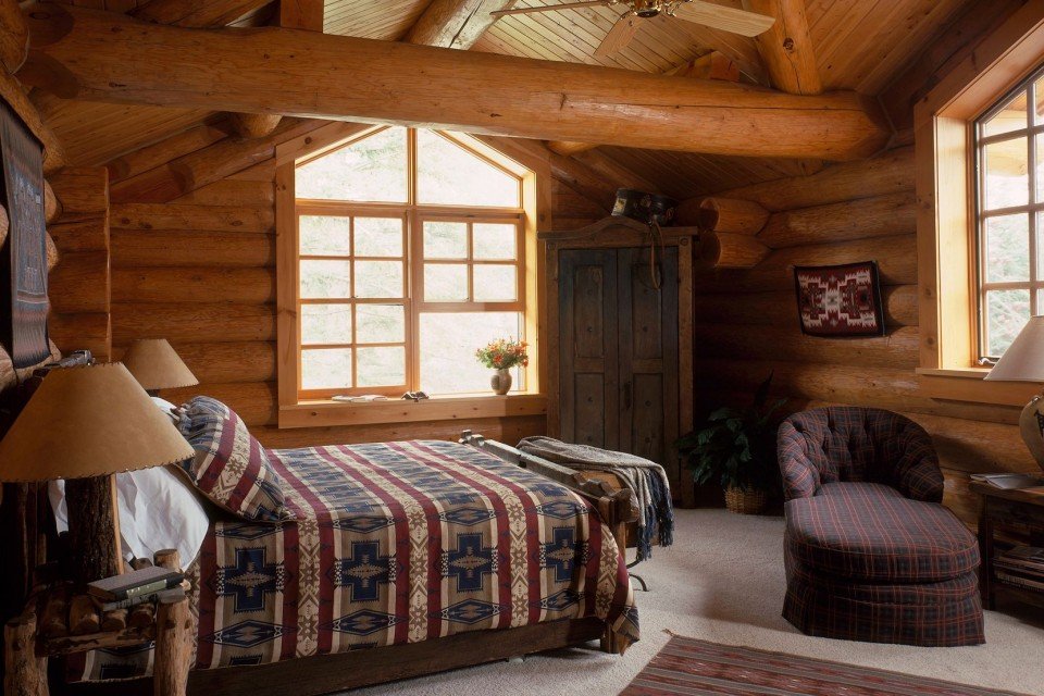 Rustic Log Bedroom