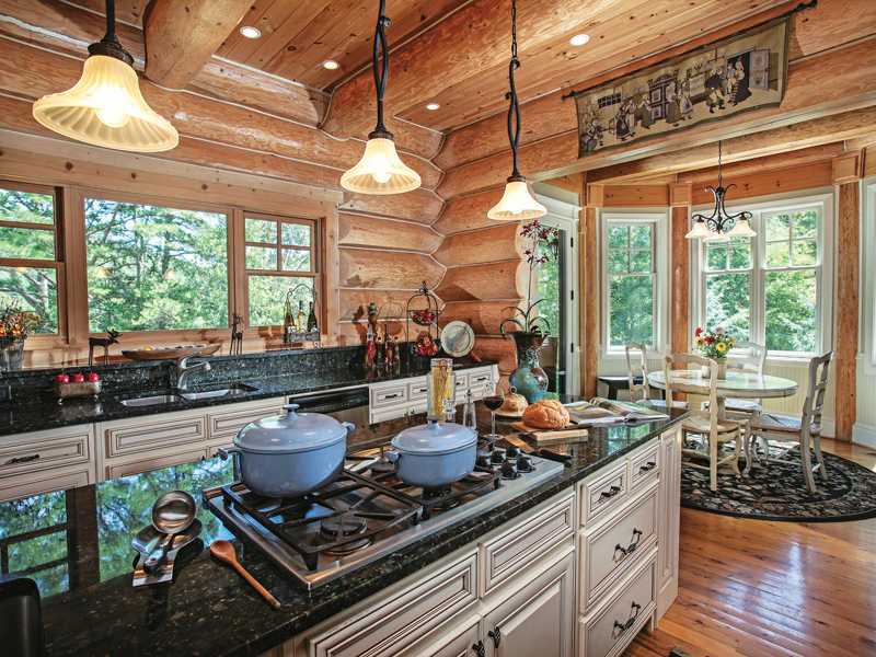 Luxury Log Kitchen
